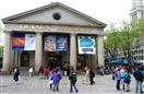 Quincy Market was constructed 1824–1826 and named in honor of Mayor Josiah Quincy, who organized its construction without any tax or debt.